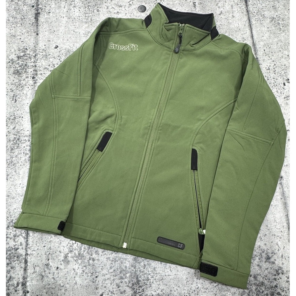 CrossFit CF Soft Shell Coat Jacket Olive Green Women's Size Small Gym‎  Exercise